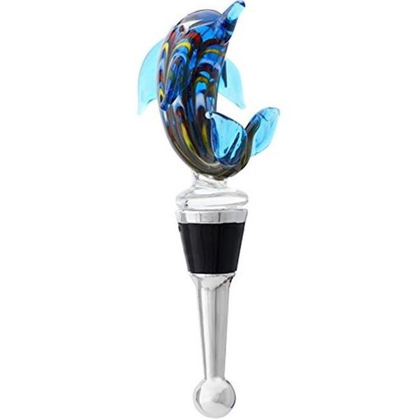 Ls Arts Inc LS Arts BS-448 Bottle Stopper - Venetian Dolphin BS-448